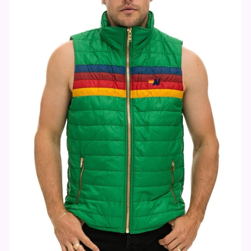 NWT Aviator Nation Vest Amazon Green Large